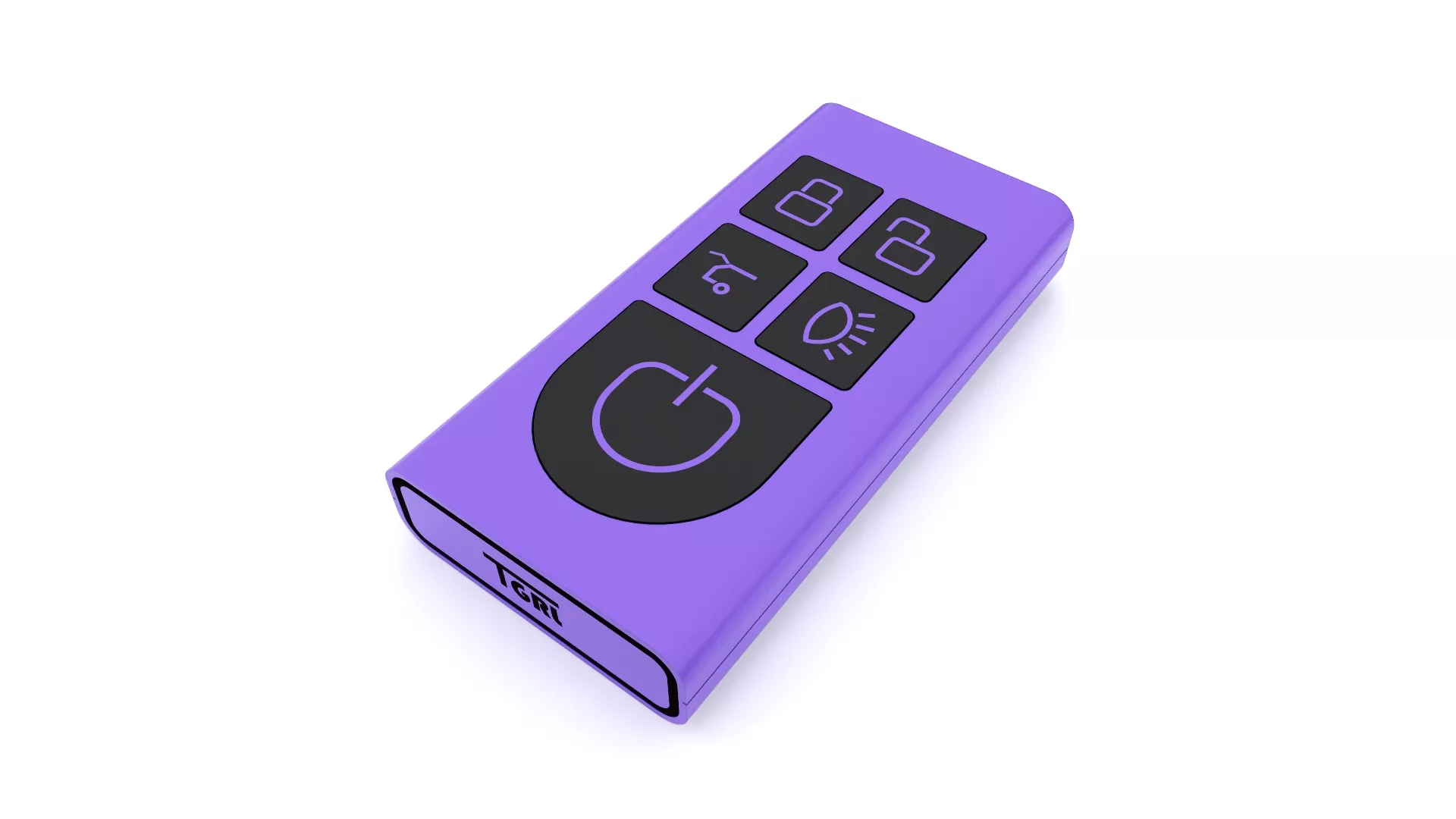 CAR KEY PURPLE-BLACK Low-poly 3D model