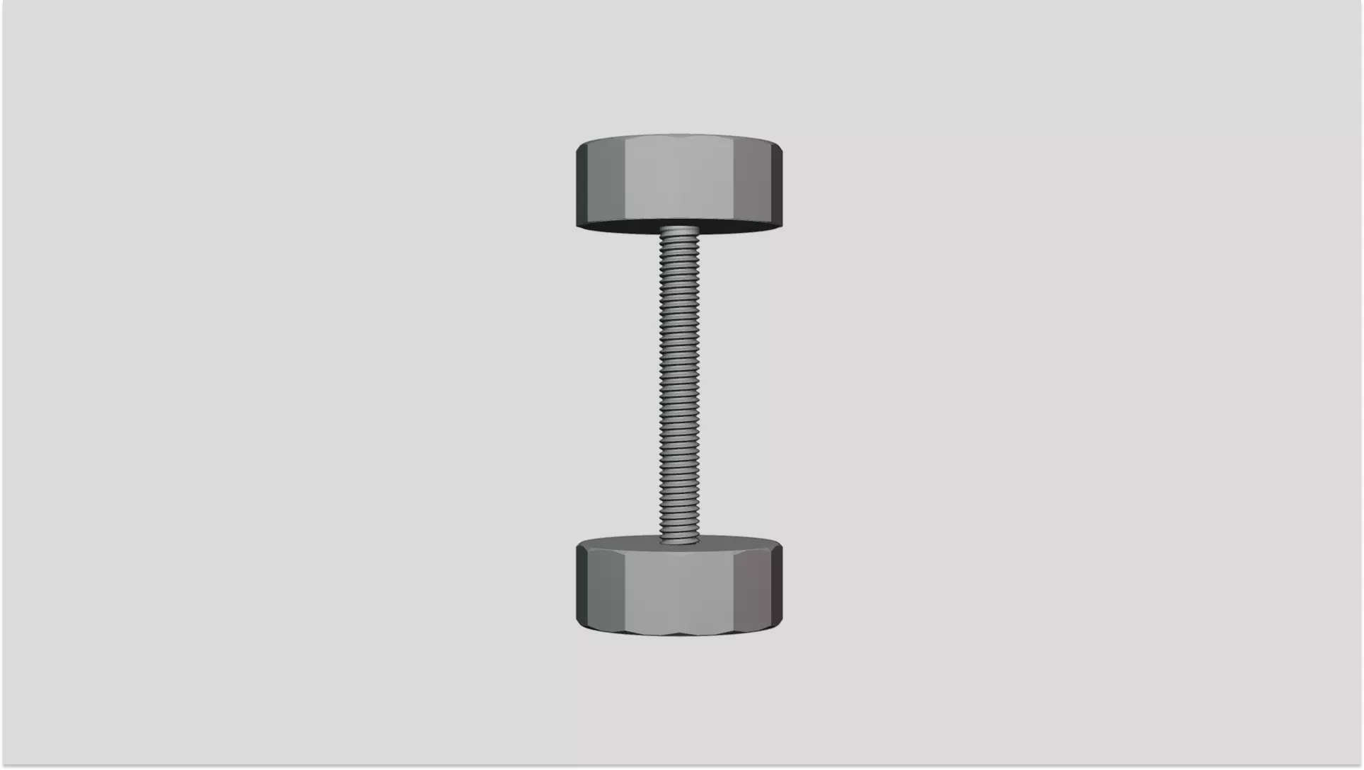Hex Bolt and Nut M5 x 50mm 3D print model
