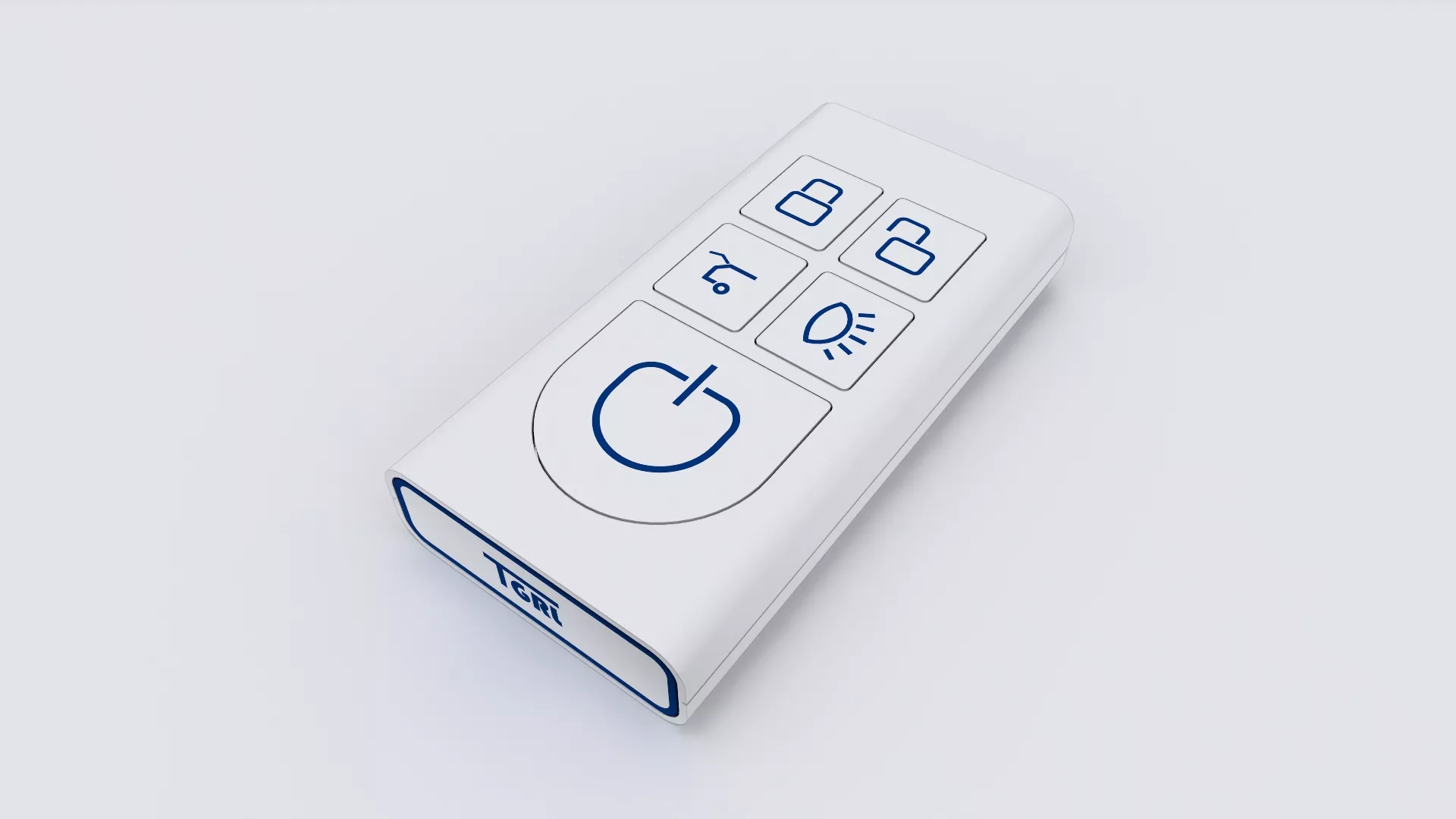 CAR KEY WHITE-BLUE Low-poly 3D model