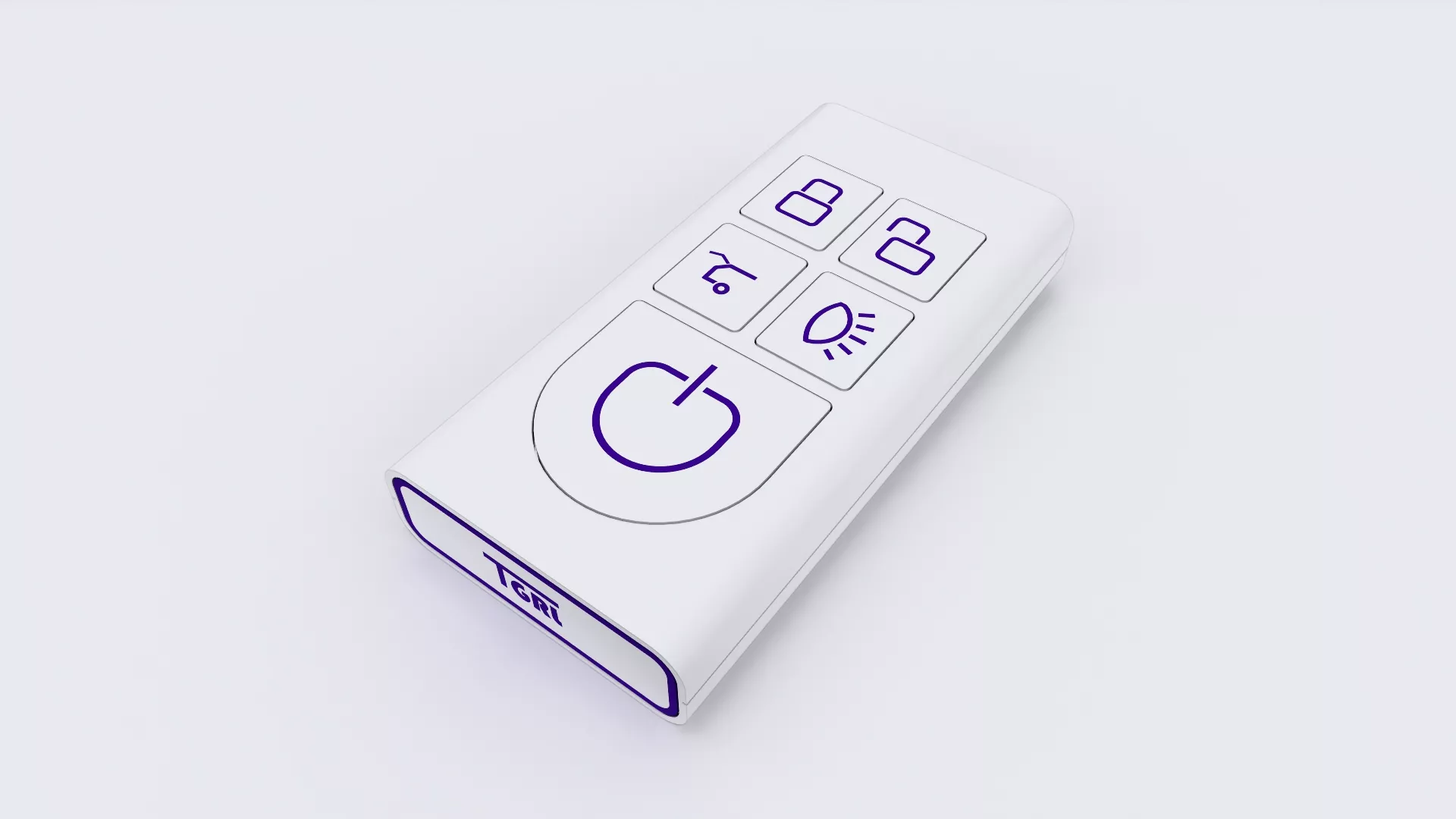 CAR KEY WHITE-PURPLE Low-poly 3D model