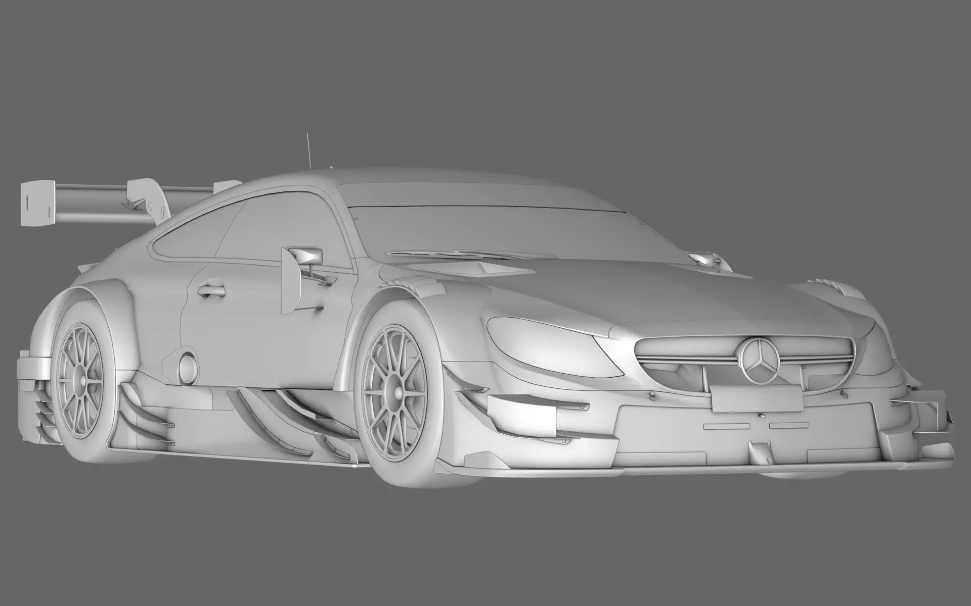 Mercedes AMG C63 DTM GT500 Super GT Low-poly 3D model_0