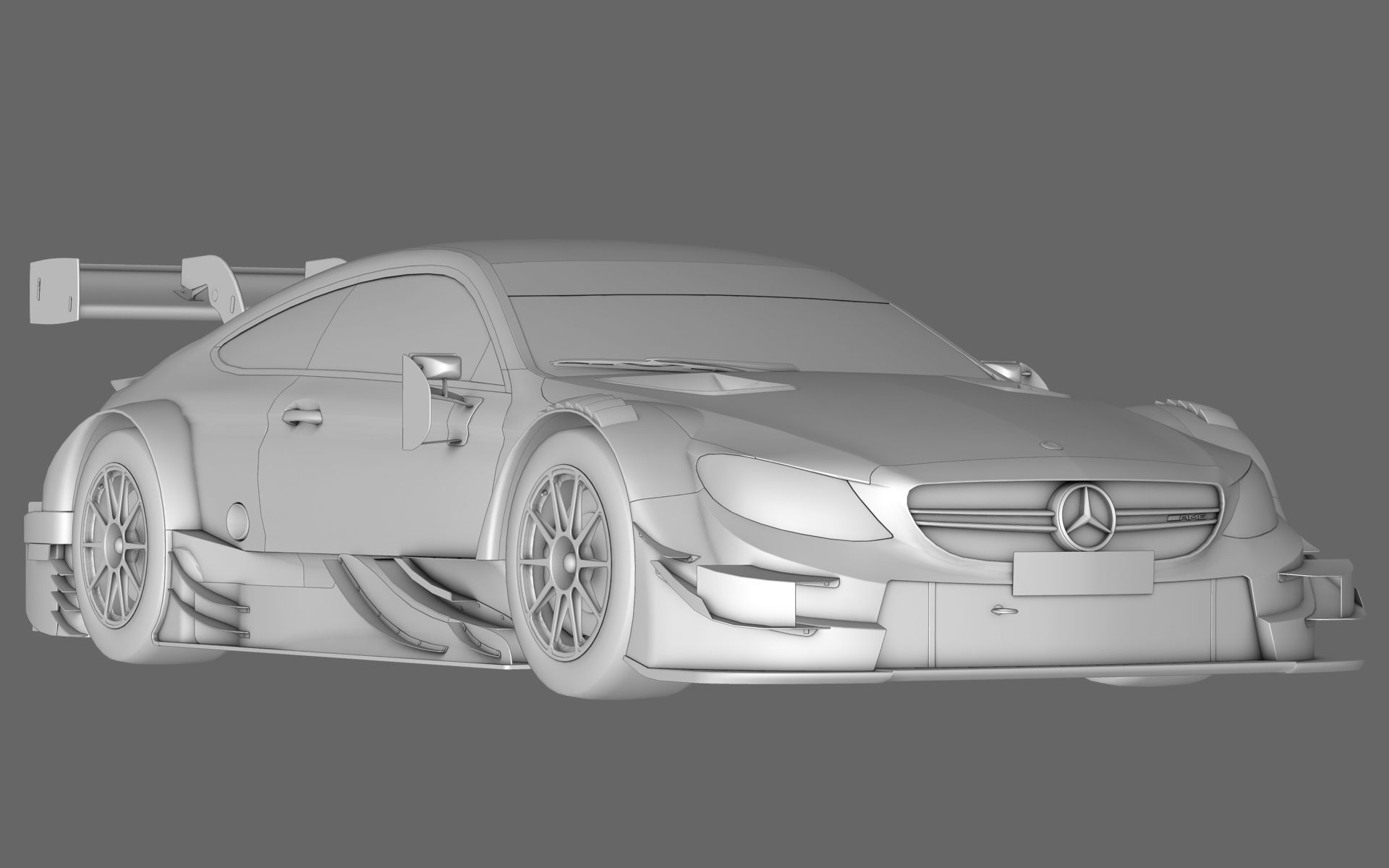 Mercedes AMG C63 DTM GT500 Super GT Low-poly 3D model_1