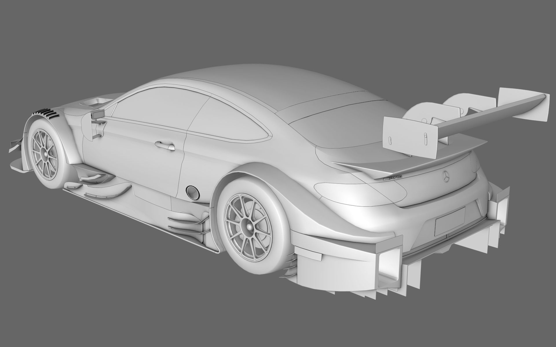Mercedes AMG C63 DTM GT500 Super GT Low-poly 3D model_18