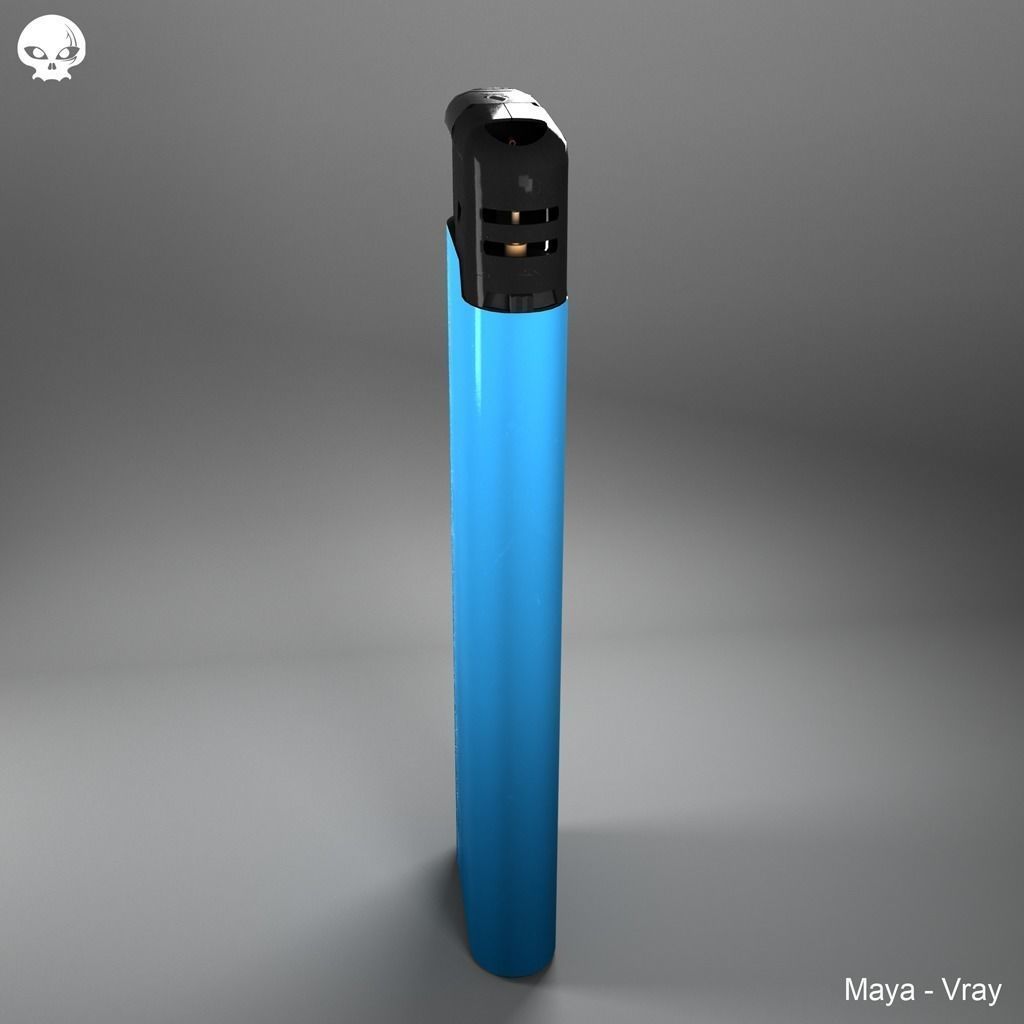 CigaretteLighter lighter Low-poly 3D model_3