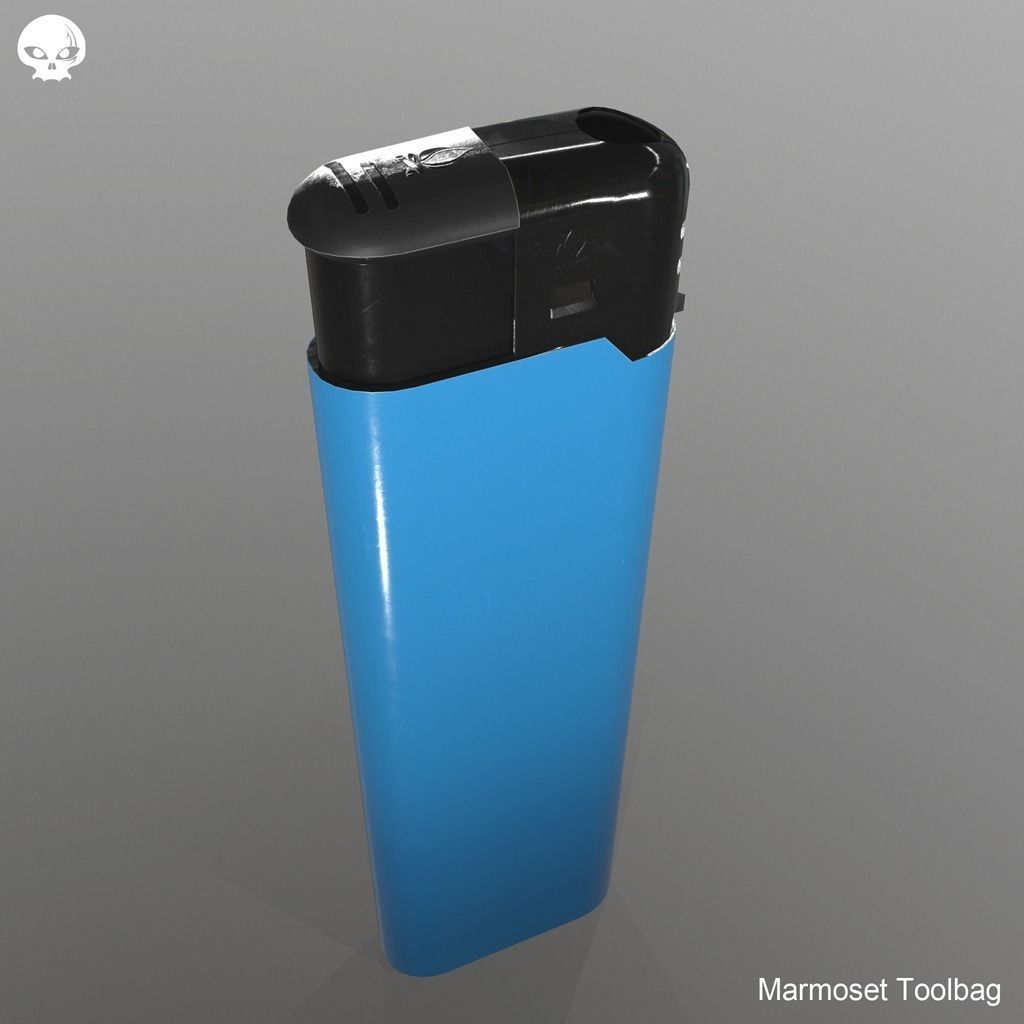 CigaretteLighter lighter Low-poly 3D model_8