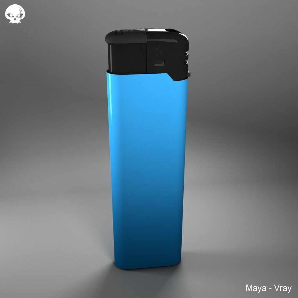 CigaretteLighter lighter Low-poly 3D model_1