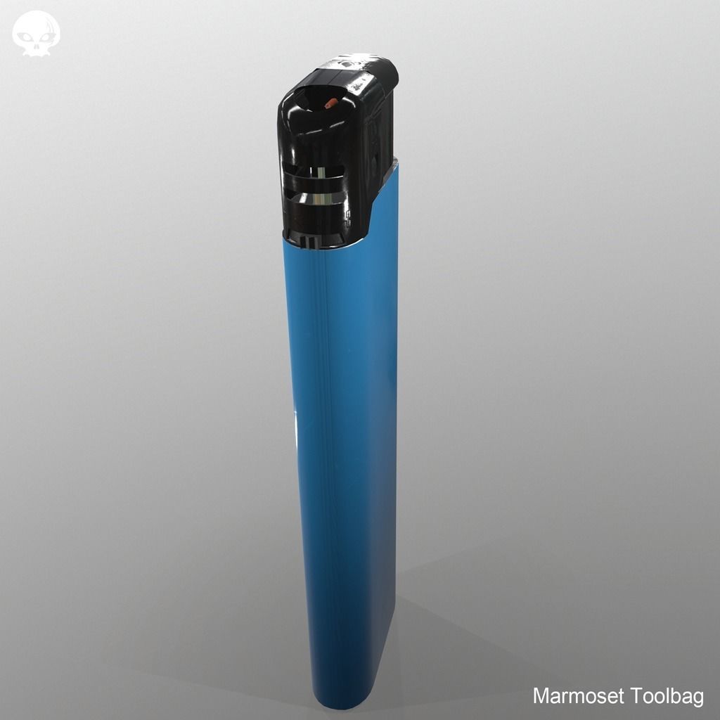 CigaretteLighter lighter Low-poly 3D model_9