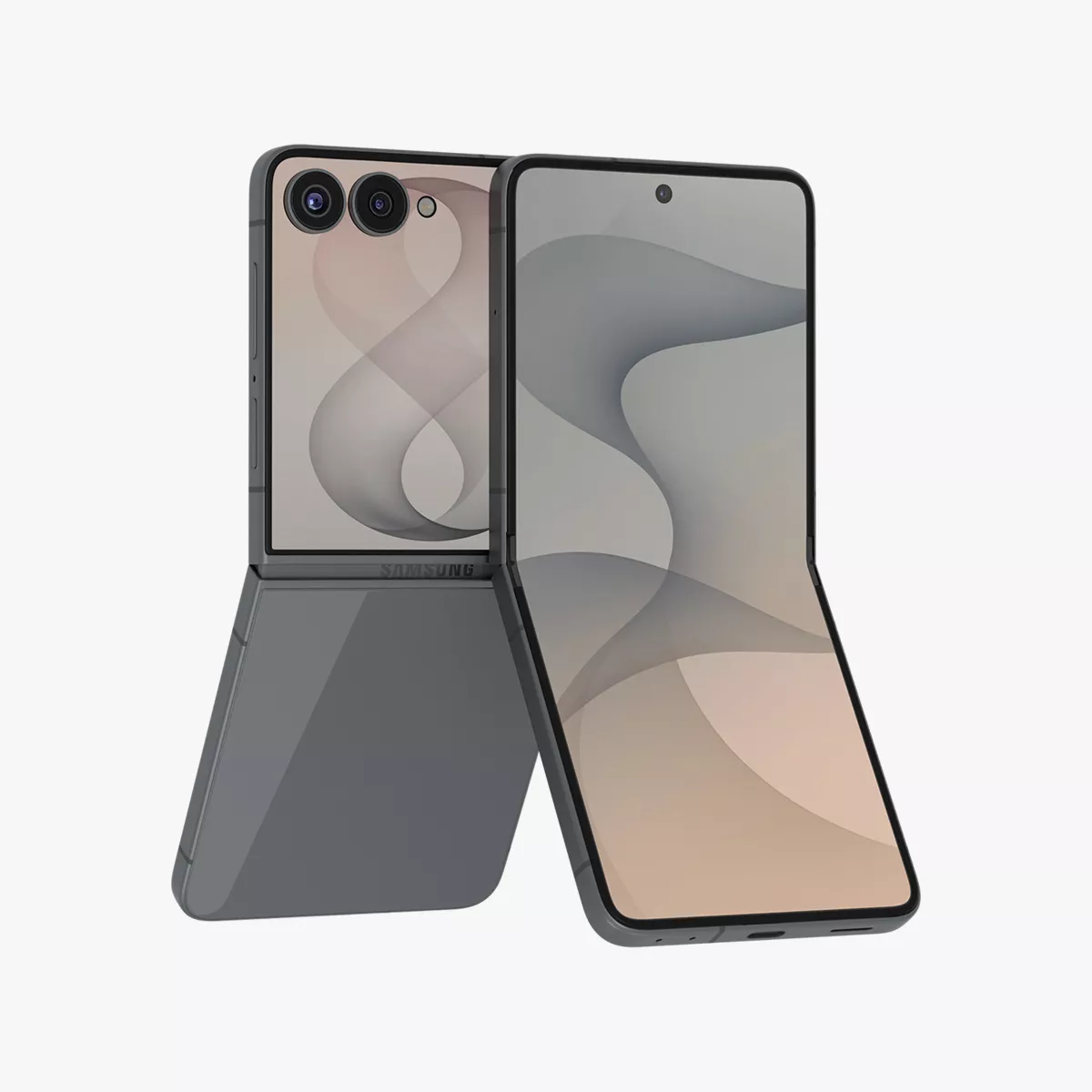 Samsung Galaxy Z Flip 8 Graphite 3D model