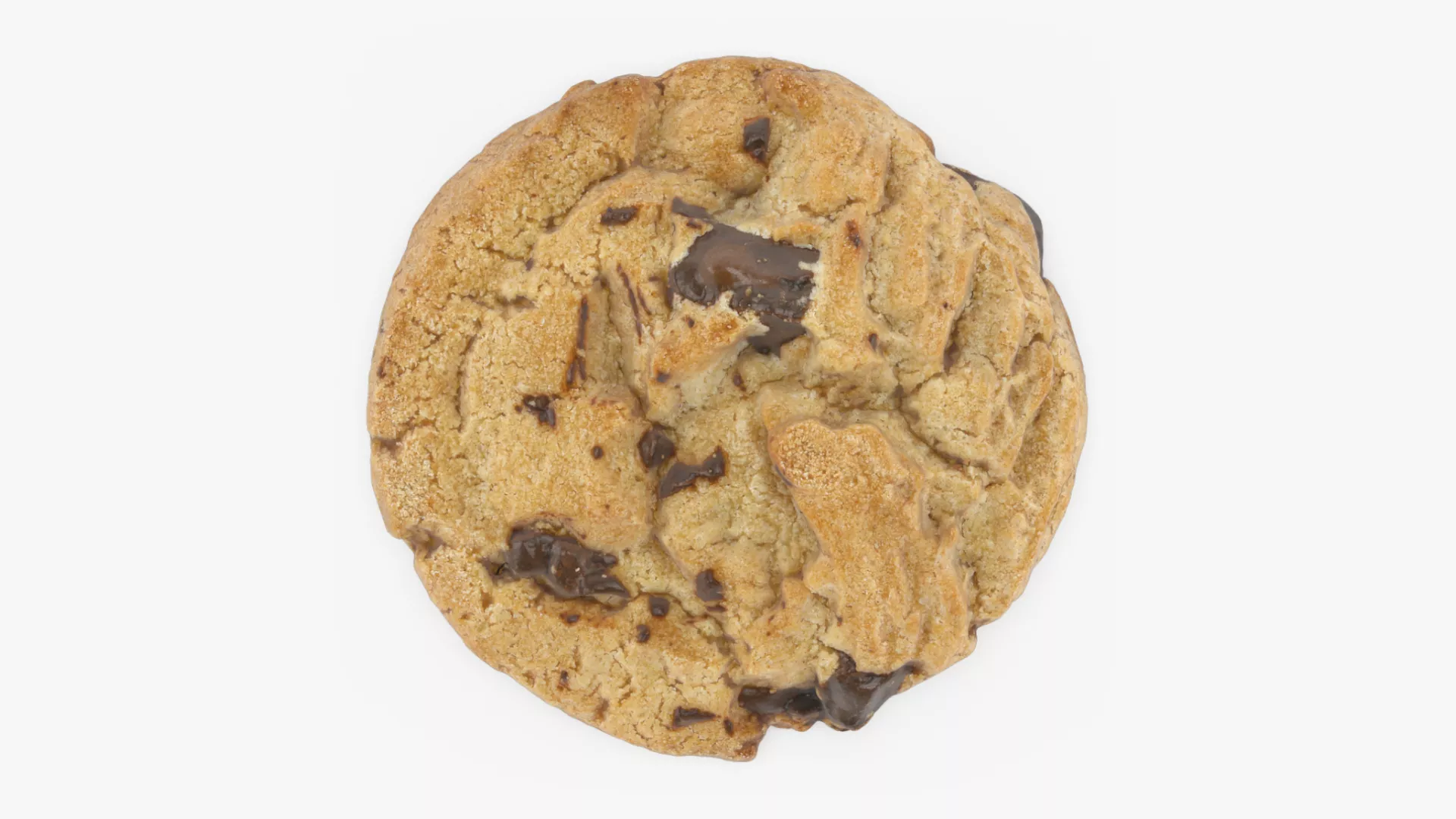 Chocolate Chip Cookie 01 Low-poly 3D model
