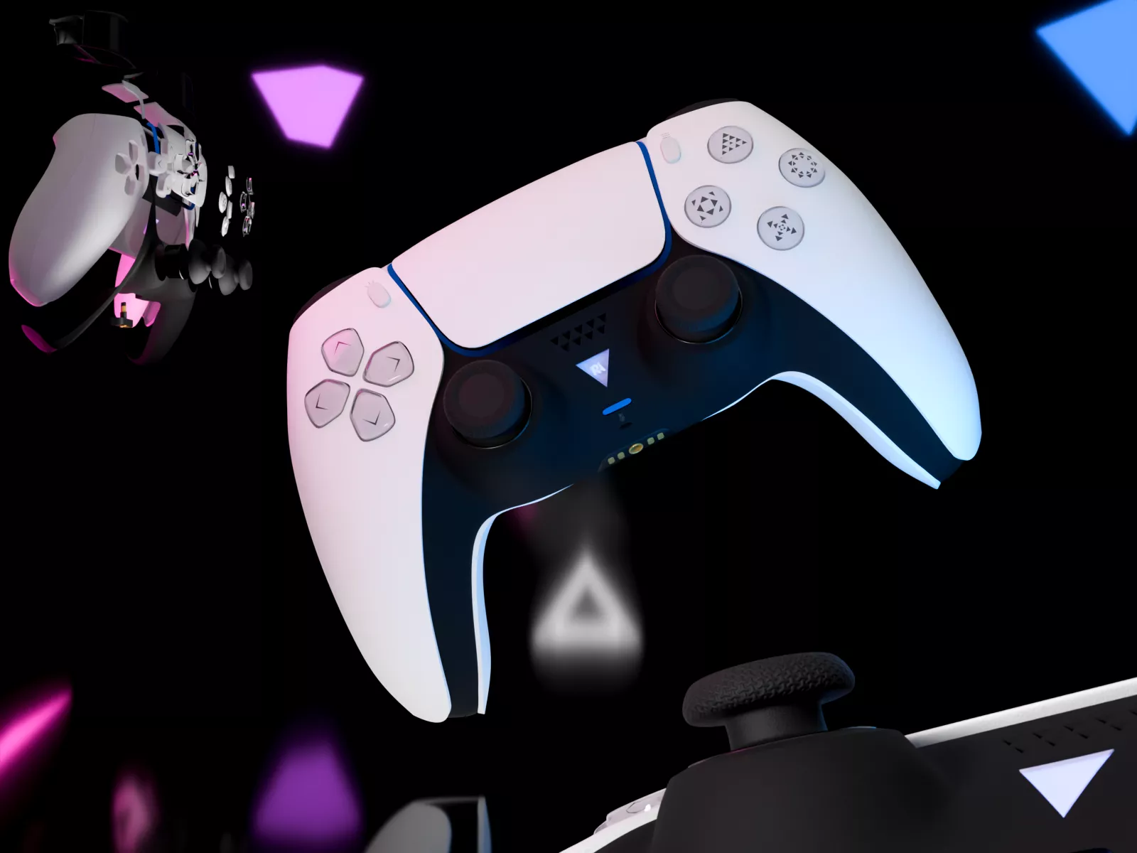 High Detail Wireless Game Controller 3D model