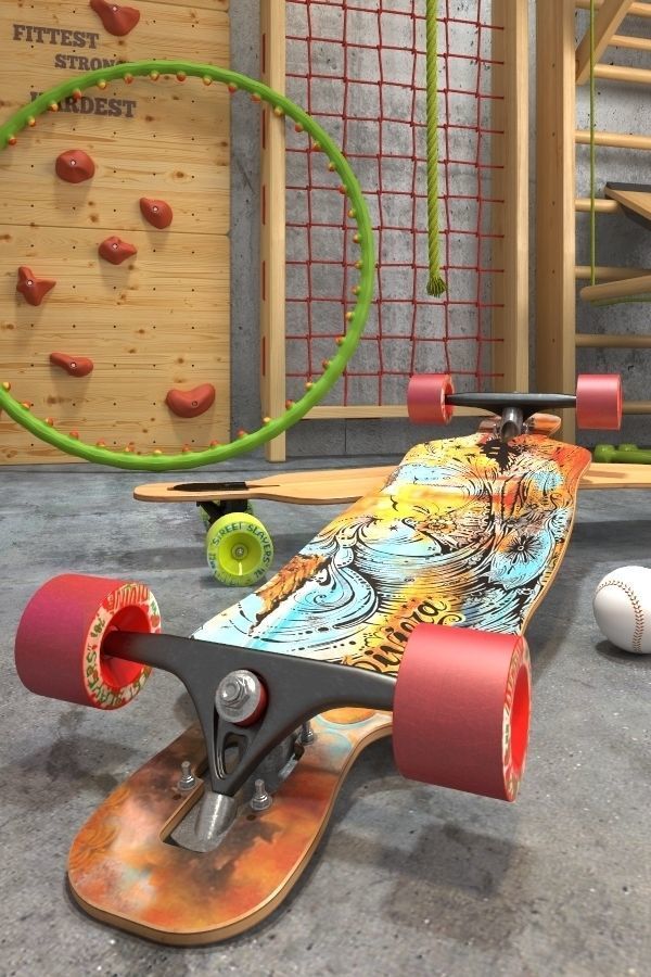 Collection of sports equipment 3D model_9