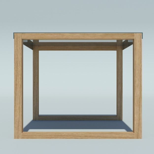 side table with grey blue top h35 w42 w42 Low-poly 3D model_10