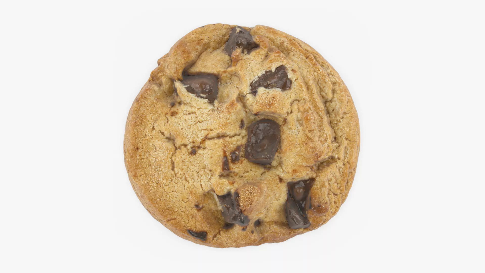 Chocolate Chip Cookie 03 Low-poly 3D model
