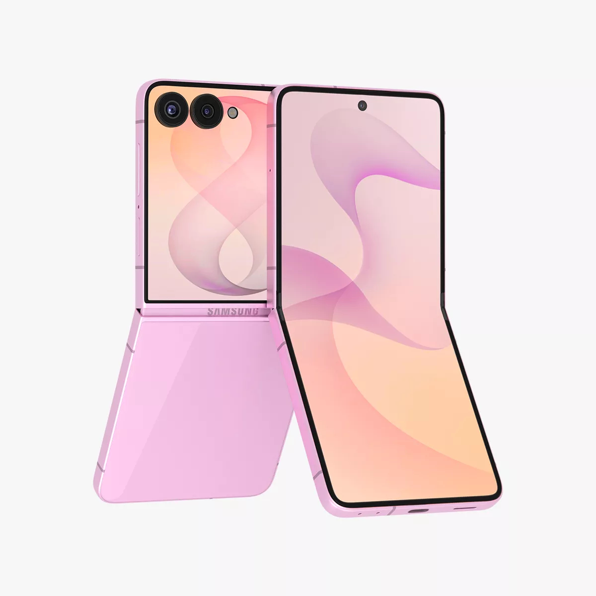 Samsung Galaxy Z Flip 8 Pink 3D model