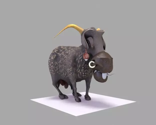 Mother crawling monster Low-poly 3D model_0