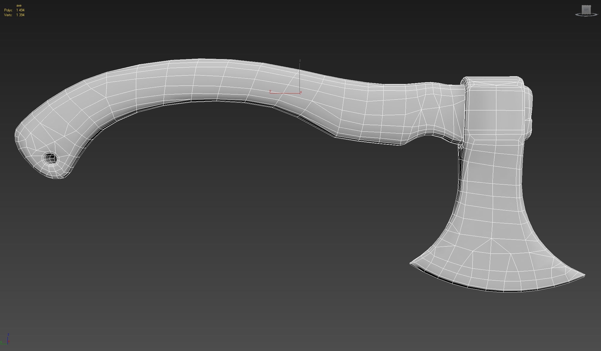 Old axe PBR Low-poly 3D model_9