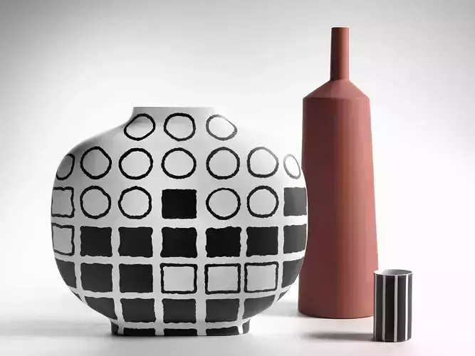 Palma Decorative Vases 3D model