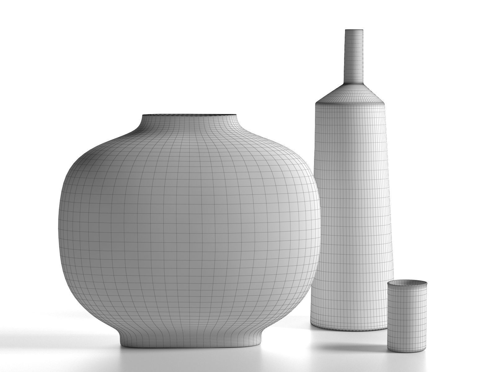 Palma Decorative Vases 3D model_1