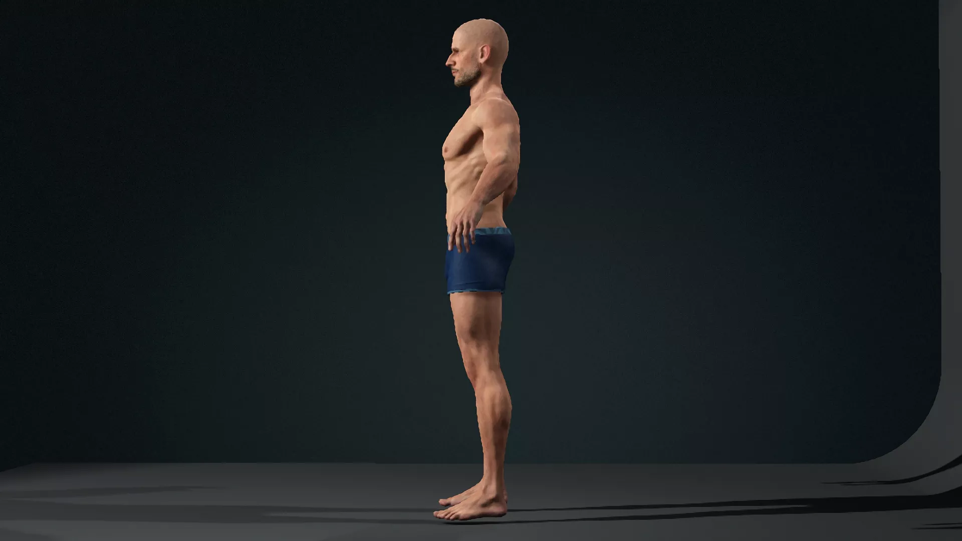 Realistic Male Human 3D Character Model Low-poly 3D model