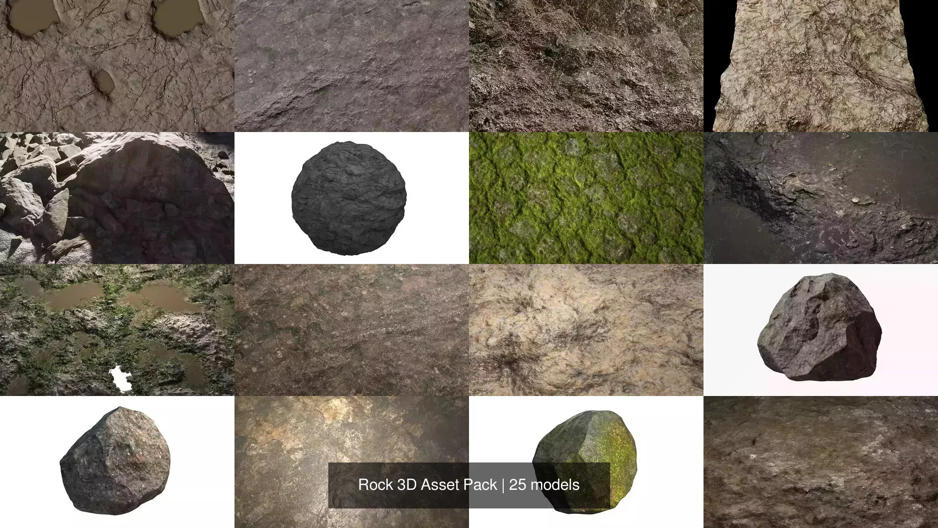Rock 3D Asset Pack Texture