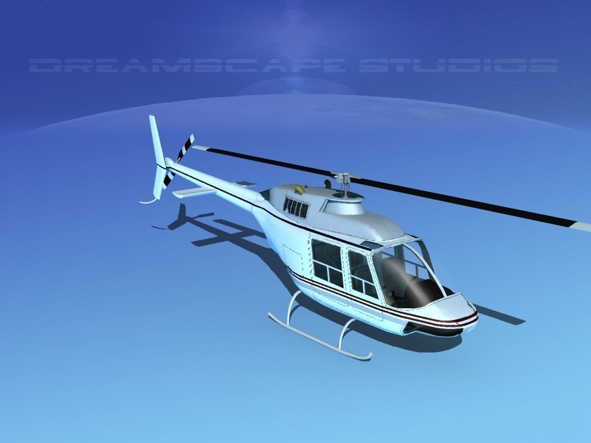 Bell 206 JetRanger V20 3D model_9