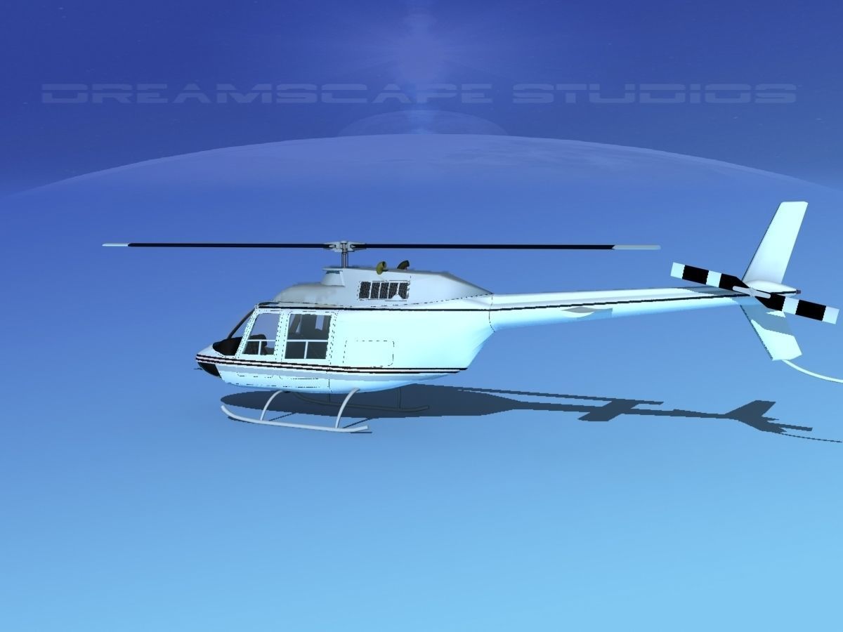 Bell 206 JetRanger V20 3D model_7