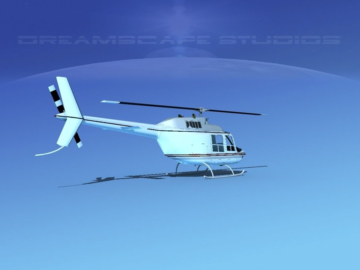 Bell 206 JetRanger V20 3D model_4