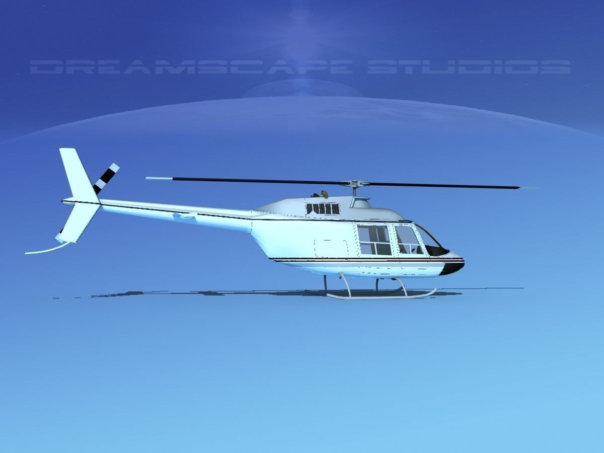 Bell 206 JetRanger V20 3D model_3