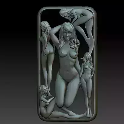 coque iphone pinup 3D print model