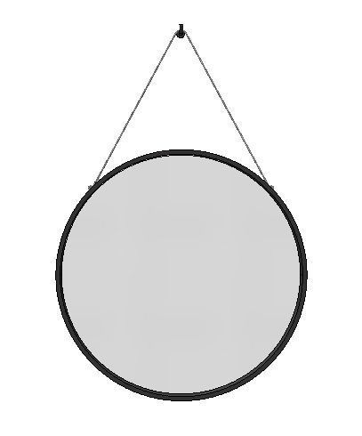 Round hanging mirror dia 45cm Low-poly 3D model_2