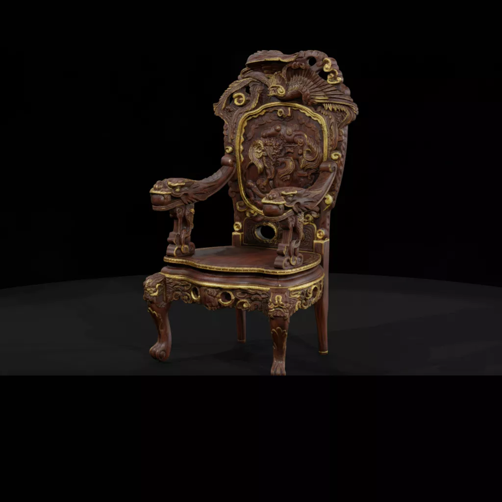 Ornate Carved Armchair 102 Untitled 3D print model
