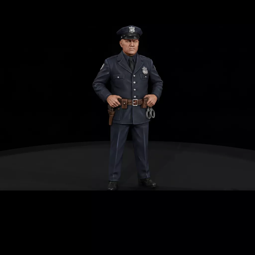 1950s Beat Cop on Post 3D print model