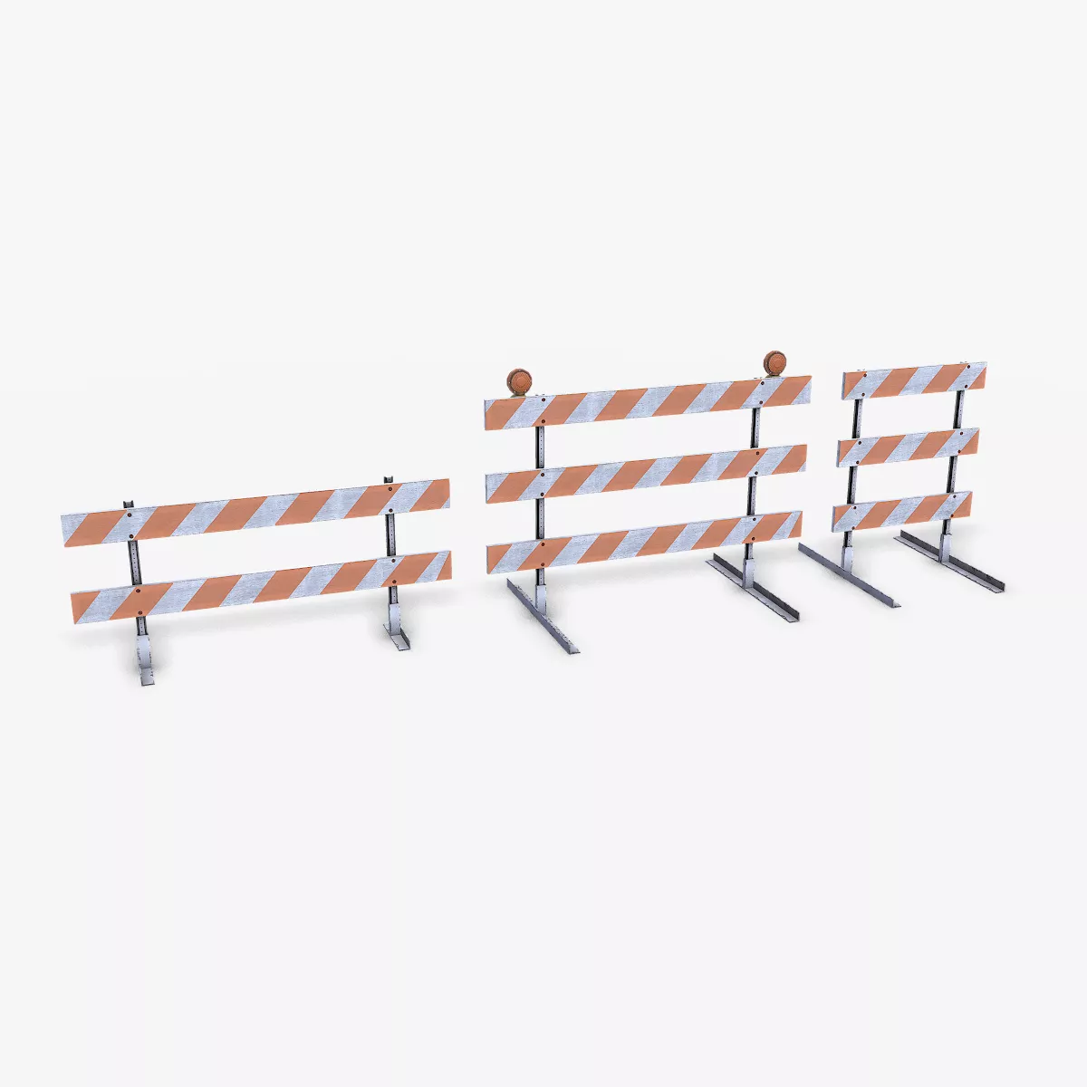 Traffic Barricade Low-poly PBR Free low-poly 3D model