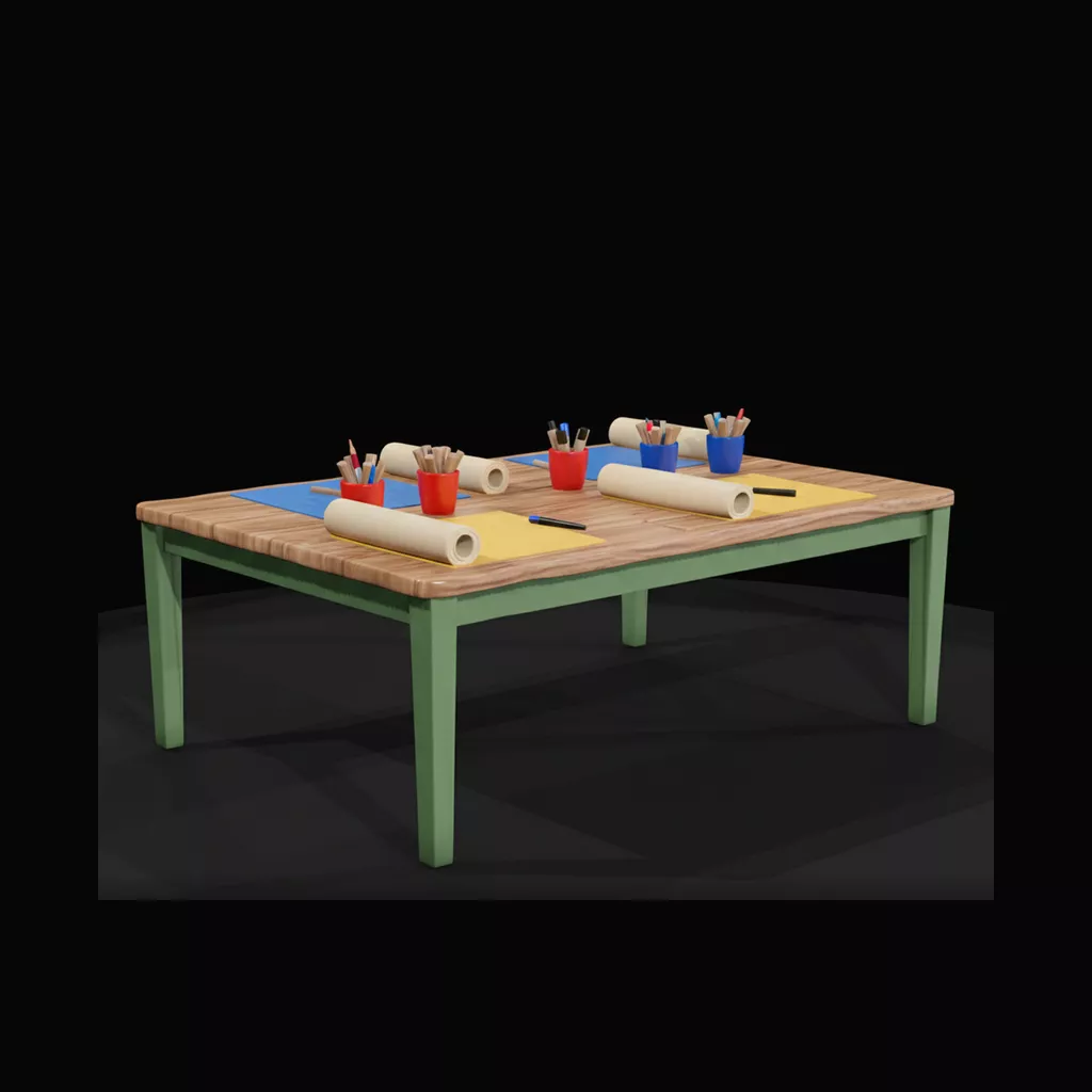 Interactive Art Station Table 3D print model