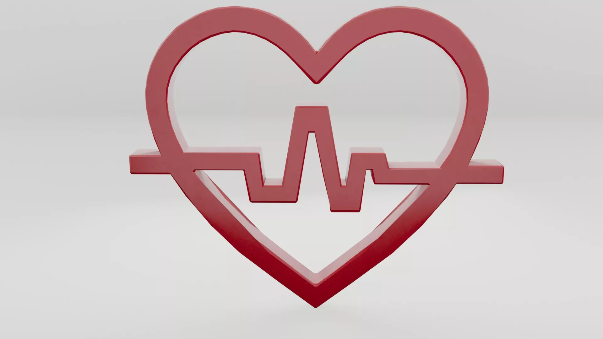 Heartbeat Pulse Low-poly 3D model