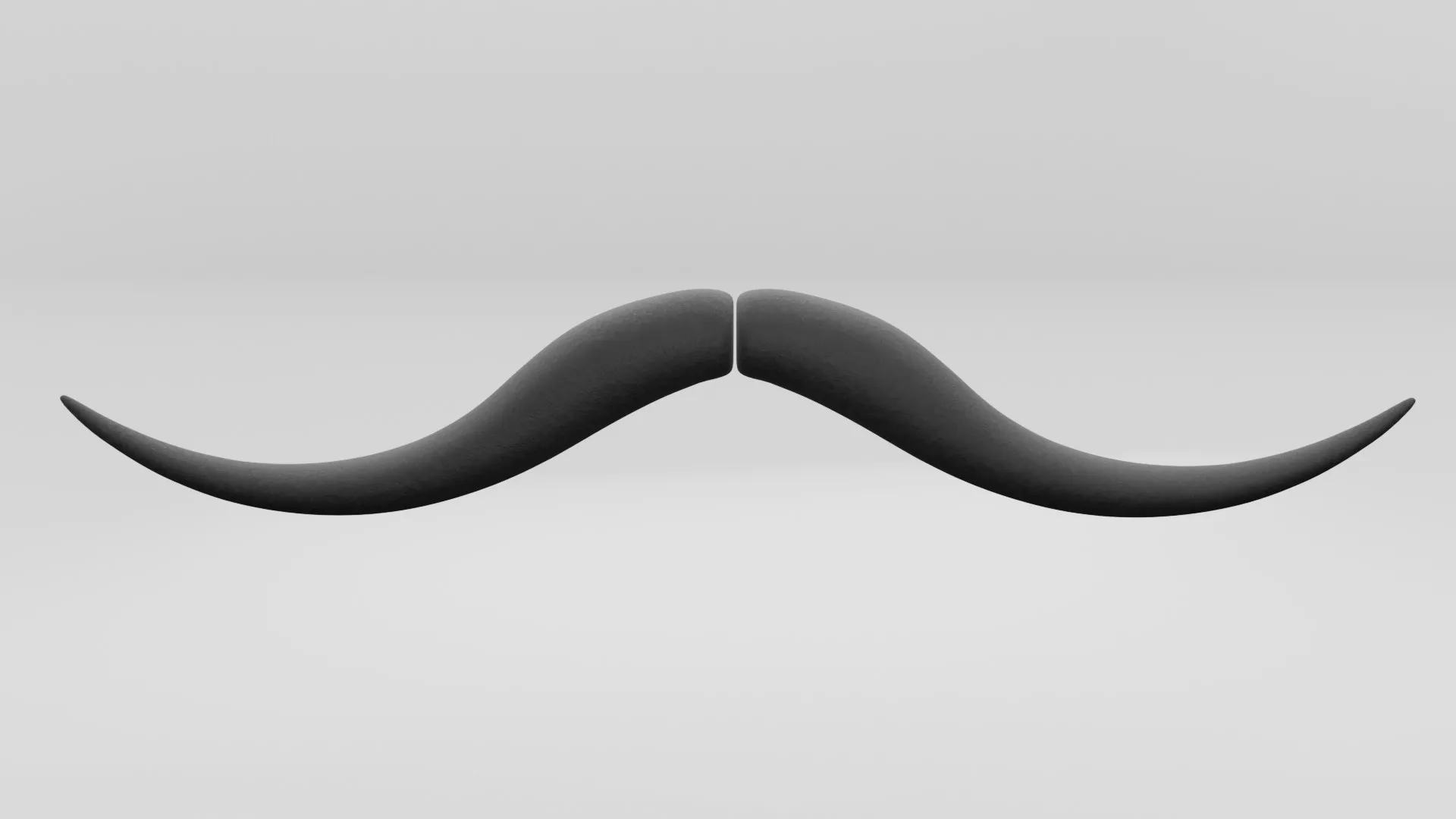 Cartoon Mustache Low-poly 3D model
