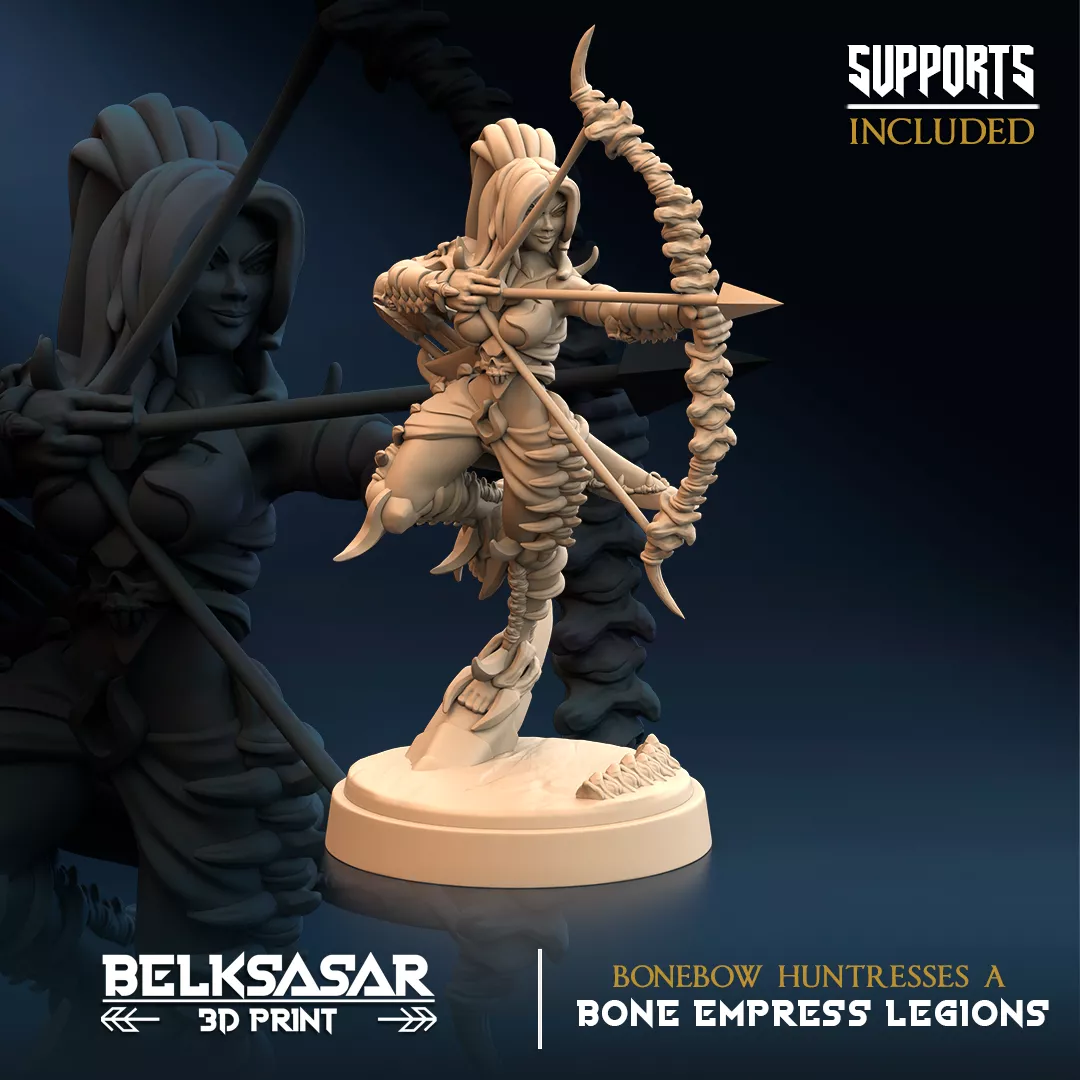 Undead Female Archers - Bonebow Huntresses A 3D print model