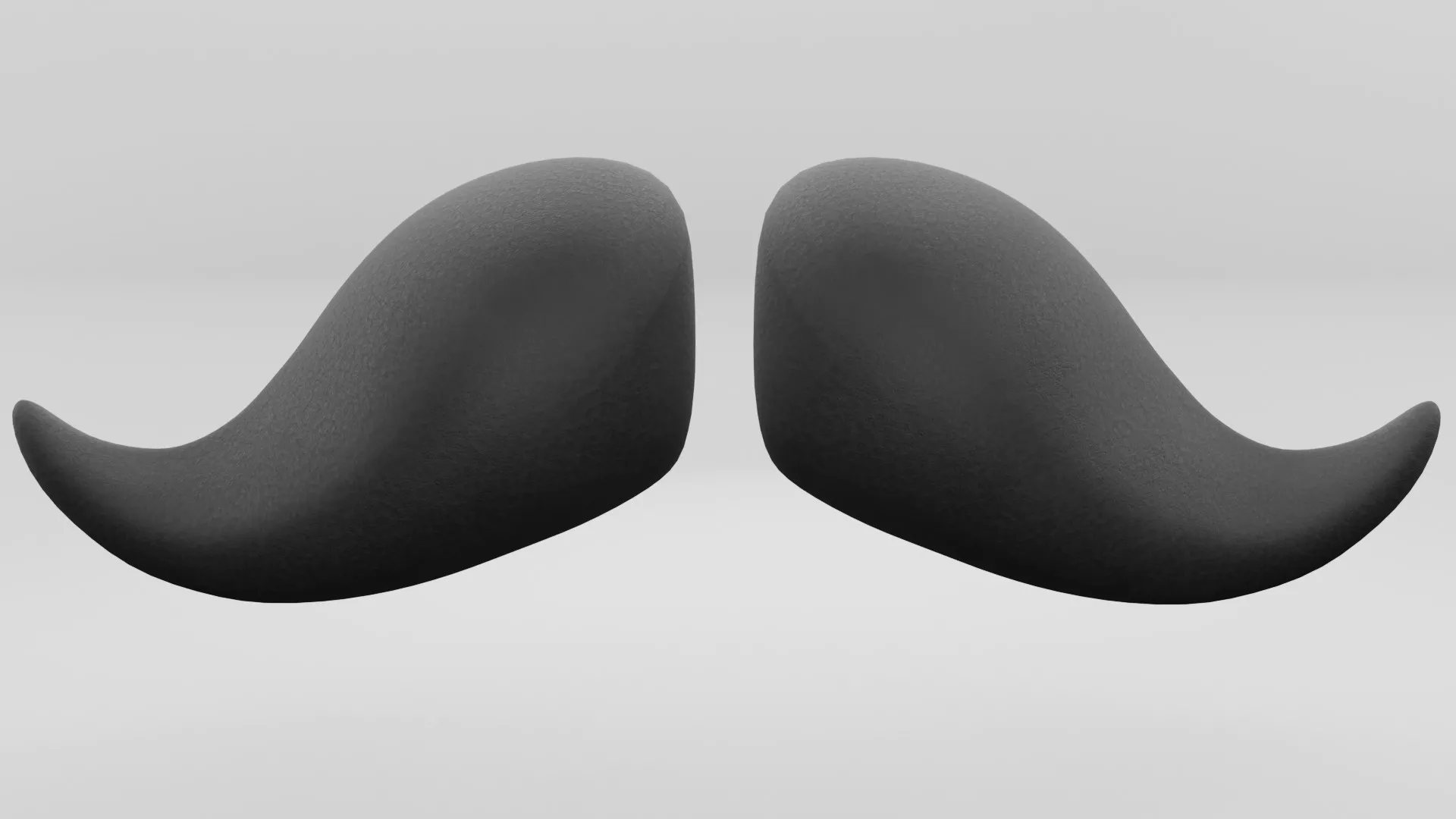 Cartoon Mustache Low-poly 3D model