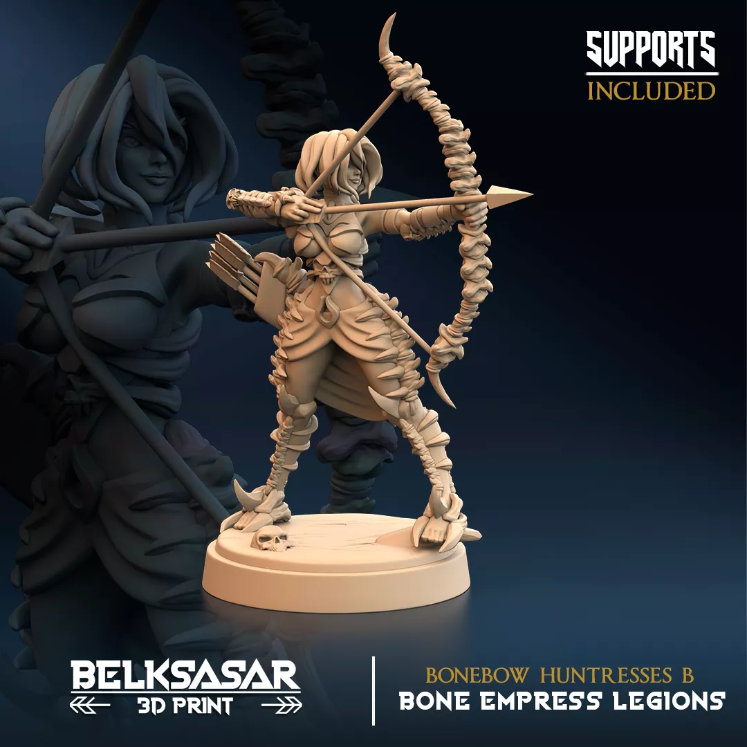 Undead Female Archers - Bonebow Huntresses B 3D print model
