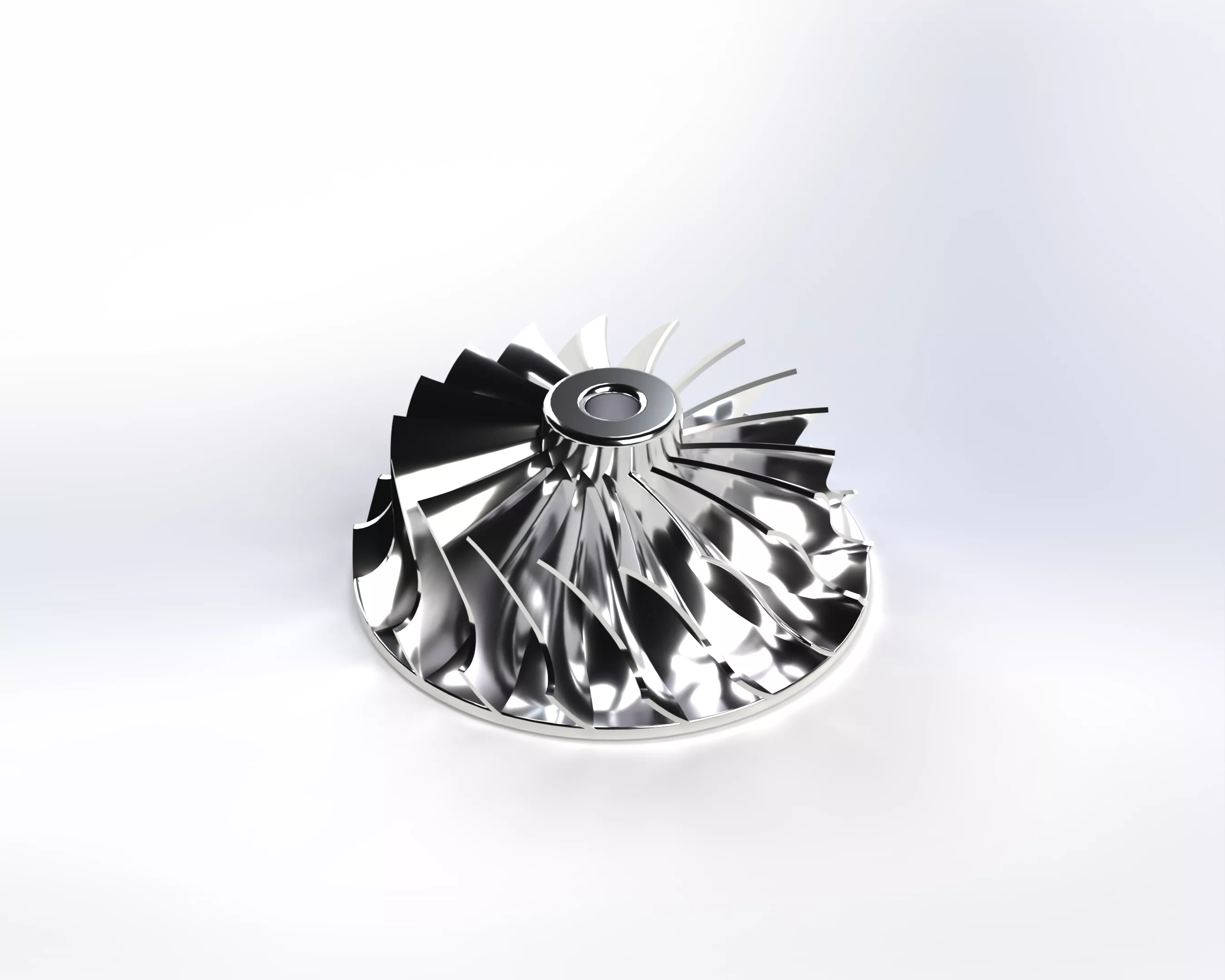 Turbocharger Compressor Wheel Impeller 3D model