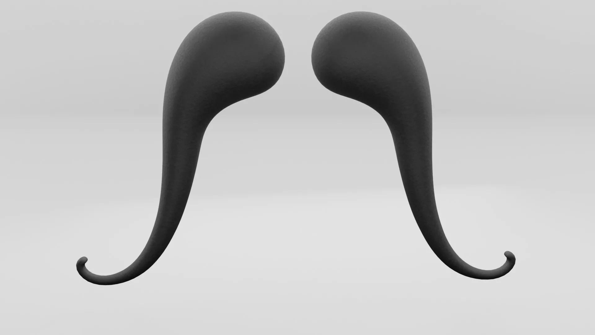 Cartoon Mustache Low-poly 3D model