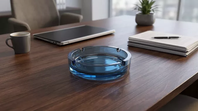 Cilindrical Glass Ashtray