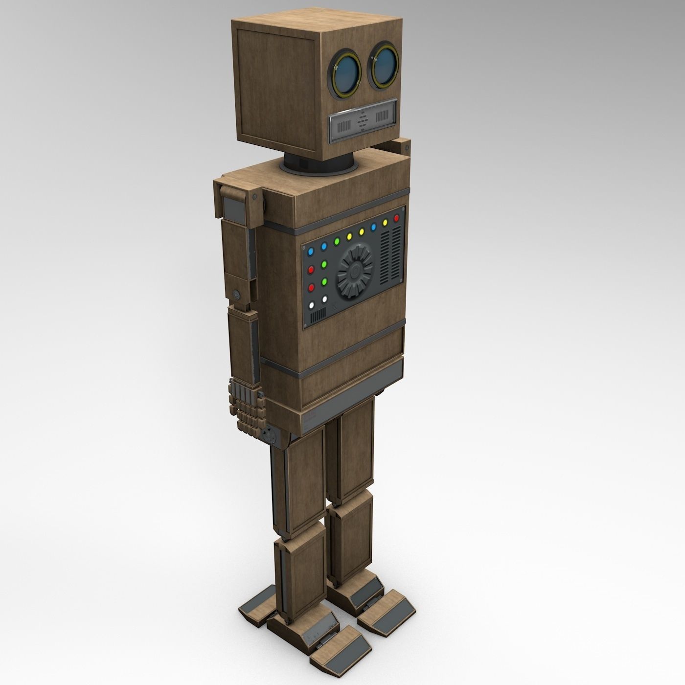 Shikaku The Hipster Robot Next Gen PBR Game and Render Ready Low-poly 3D model_5
