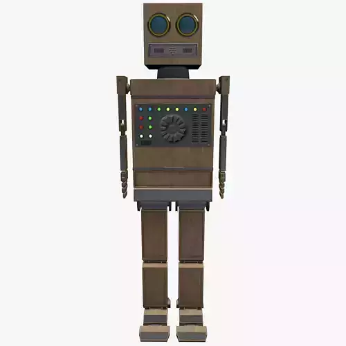 Shikaku The Hipster Robot Next Gen PBR Game and Render Ready Low-poly 3D model
