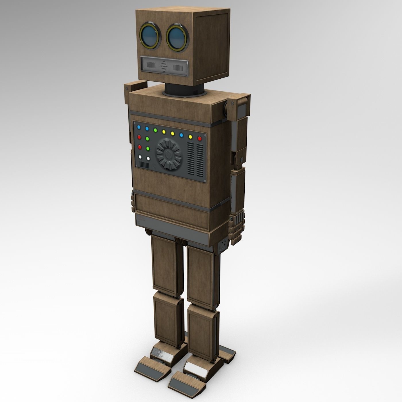 Shikaku The Hipster Robot Next Gen PBR Game and Render Ready Low-poly 3D model_4