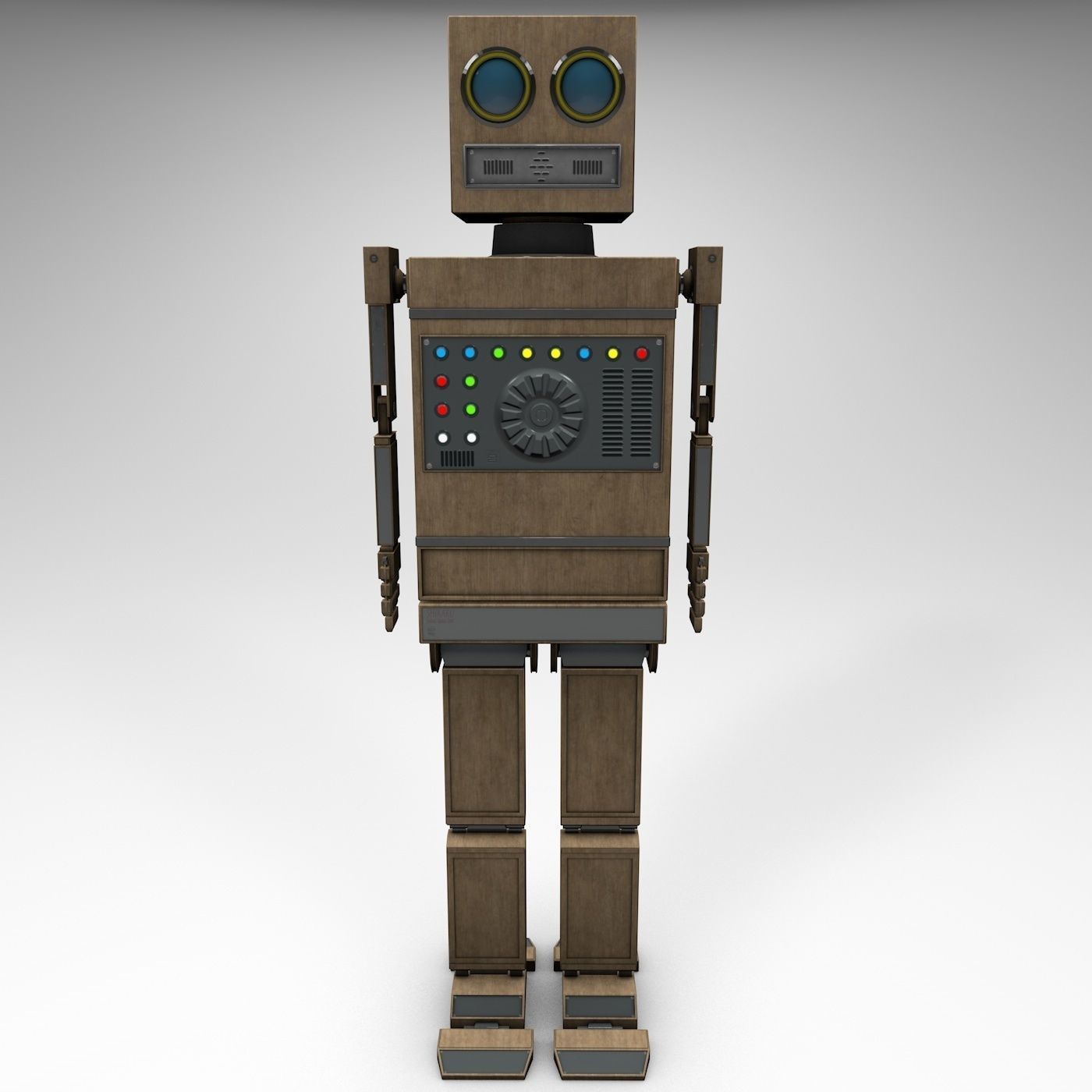 Shikaku The Hipster Robot Next Gen PBR Game and Render Ready Low-poly 3D model_3