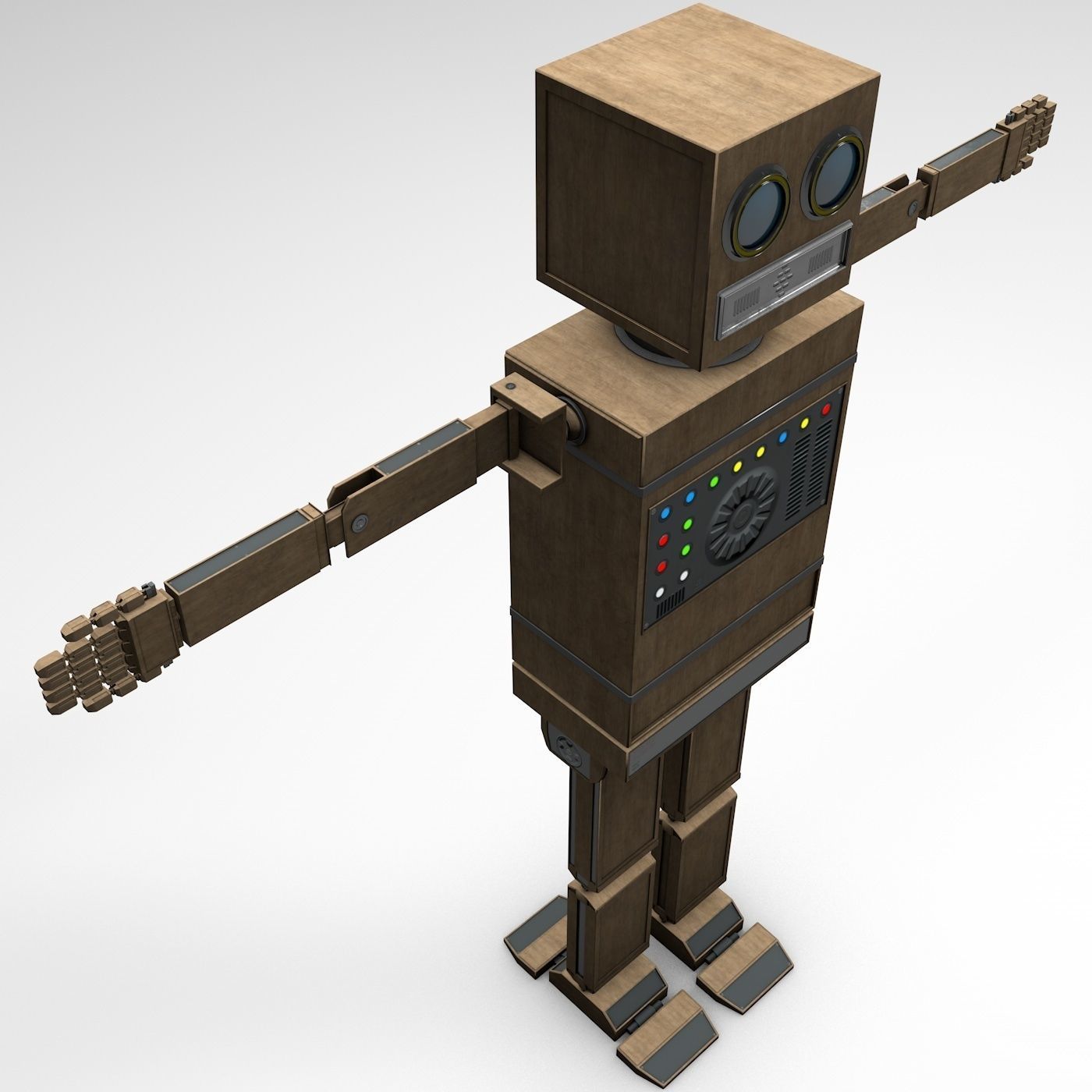 Shikaku The Hipster Robot Next Gen PBR Game and Render Ready Low-poly 3D model_12