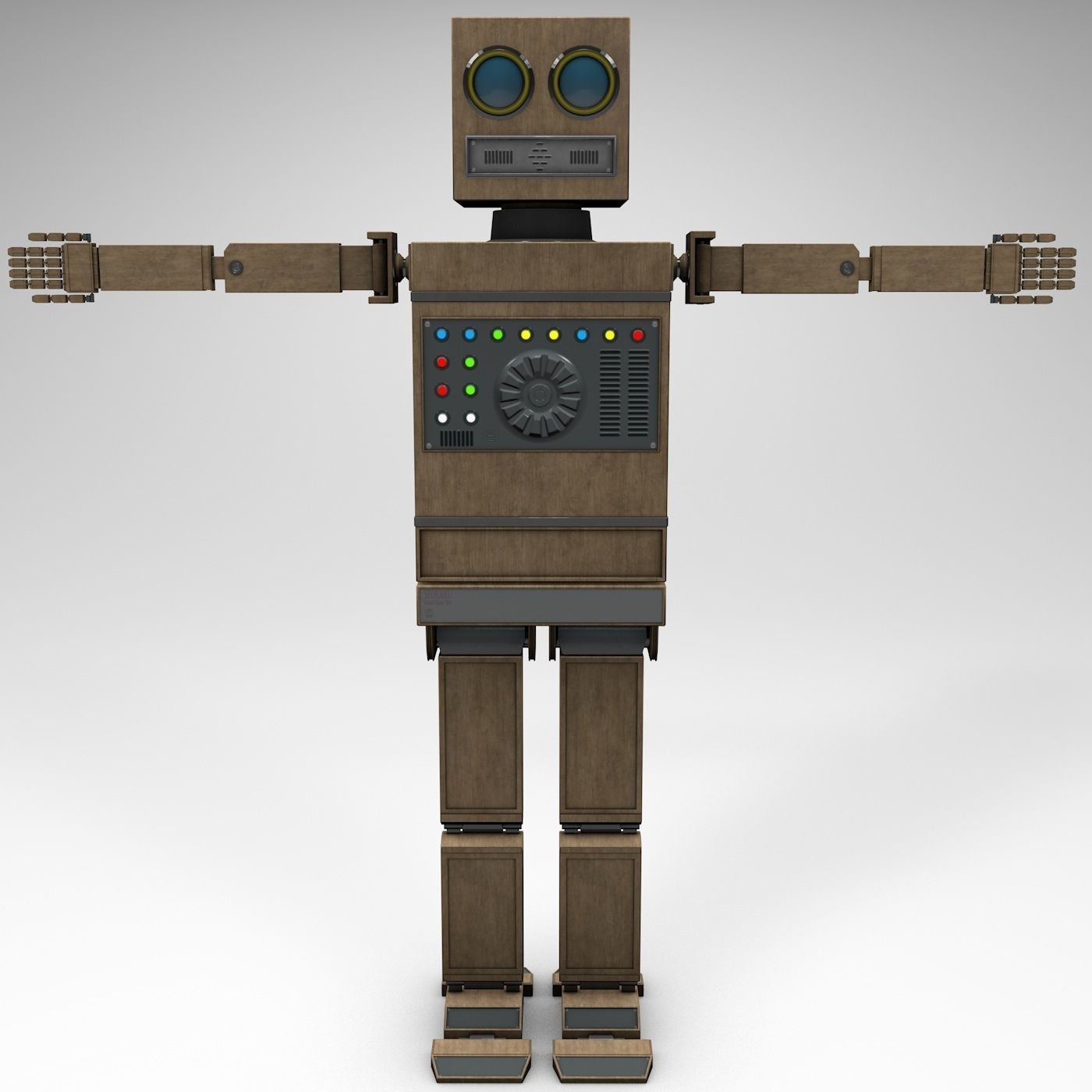 Shikaku The Hipster Robot Next Gen PBR Game and Render Ready Low-poly 3D model_15
