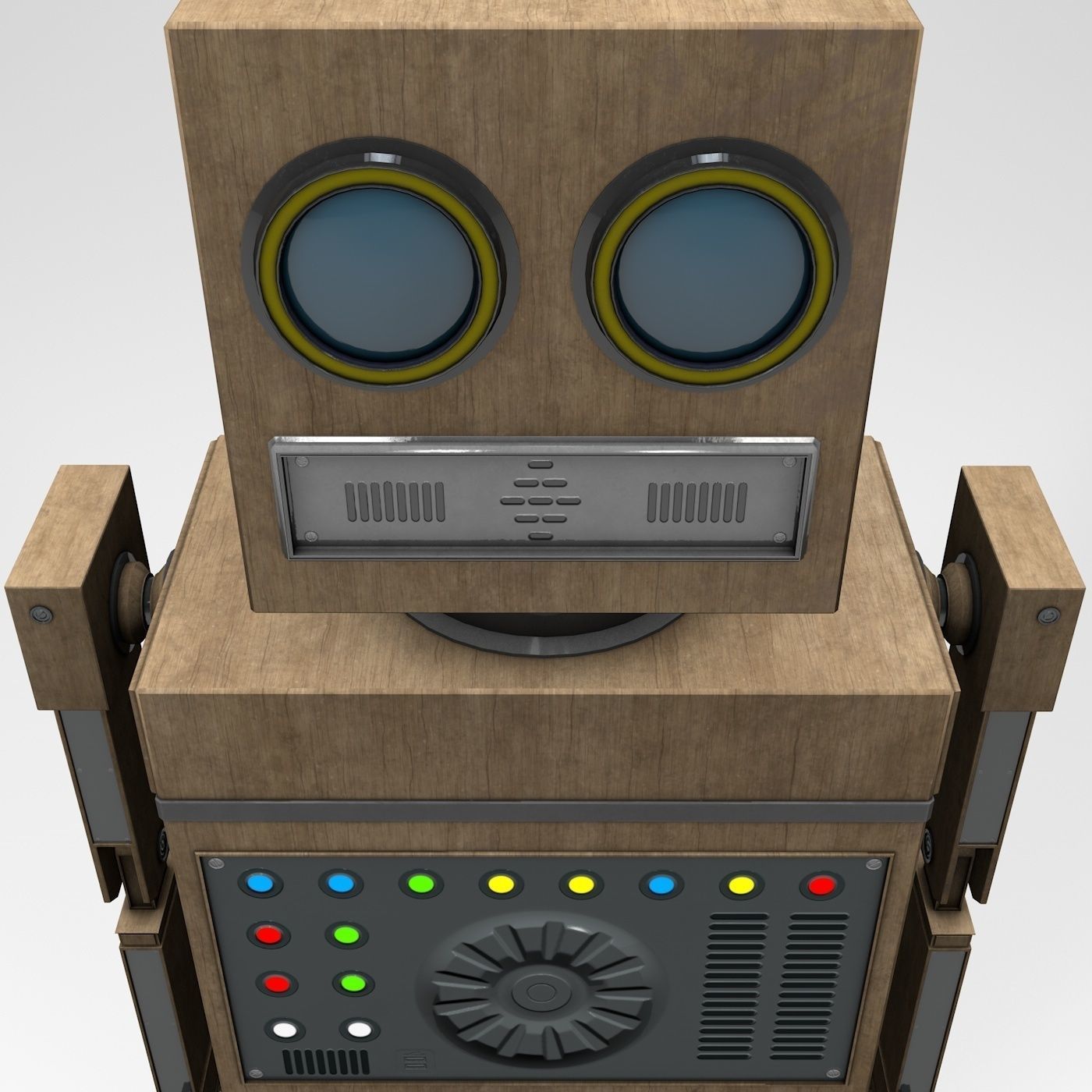 Shikaku The Hipster Robot Next Gen PBR Game and Render Ready Low-poly 3D model_7