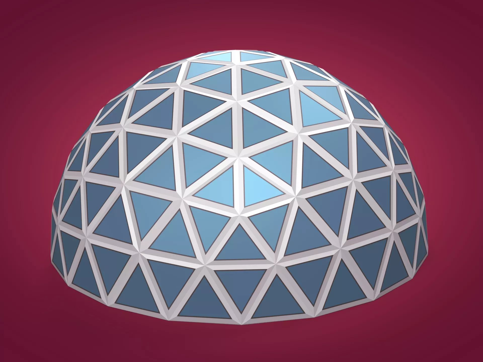 Geodesic Dome Low-poly 3D model